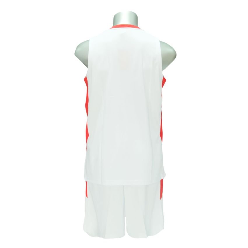 PEAK Men's Basketball Uniform F762081 White view 2