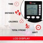 PowerMax RAC-2500 Commercial Air Rowing Machine with LCD Display