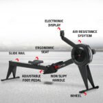 PowerMax RAC-2500 Commercial Air Rowing Machine with LCD Display