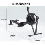 PowerMax RAC-2500 Commercial Air Rowing Machine with LCD Display