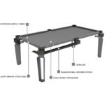 Stag Iconic Model X outdoor Billiard Table view 3