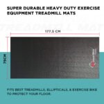 PowerMax TP-04 Treadmill and Exercise Equipment Mat 177.5 x 75 cm